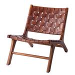 Sedia Bourbourg I Vera pelle / Teak massello - Teak