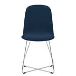 Gestoffeerde stoelen Eske I geweven stof/verchroomd staal - Stof Vesta: Blauw