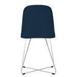 Chaises rembourrées Eske I (lot de 2) Tissu / Acier chromé - Tissu Vesta : Bleu