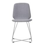 Chaises rembourrées Eske II (lot de 2) Tissu / Métal chromé - Tissu Vesta : Gris