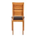 Chaises RichWOOD (lot de 2) Duramen de hêtre massif /Imitation cuir - Marron