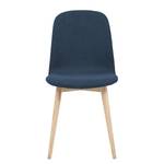 Gestoffeerde stoelen Helvig I geweven stof/massief eikenhout - Stof Vesta: Blauw