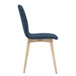 Gestoffeerde stoelen Helvig I geweven stof/massief eikenhout - Stof Vesta: Blauw