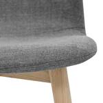 Gestoffeerde stoelen Helvig I geweven stof/massief eikenhout - Stof Vesta: Donkergrijs