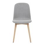 Chaises rembourrées Helvig I (lot de 2) Tissu / Chêne massif - Tissu Vesta : Gris