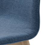 Gestoffeerde stoelen Helvig I geweven stof/massief eikenhout - Stof Vesta: Lichtblauw