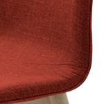 Chaises rembourrées Helvig I (lot de 2) Tissu / Chêne massif - Tissu Vesta : Rouge