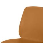 Chaises Helvig II (lot de 2) Cuir véritable / Chêne massif - Cuir véritable Alvar Rouge - Cuir véritable Alvar : Cognac