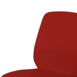 Chaises Helvig II (lot de 2) Cuir véritable / Chêne massif - Cuir véritable Alvar Rouge - Cuir véritable Alvar : Rouge