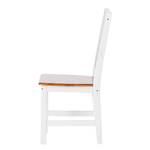 Stoelen Louis (2-delige set) massief grenen - wit/honing - gelakt