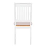 Lot de 2 chaises Louis Pin massif - Blanc / Miel - Verni