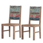 Chaises Ocean (lot de 2) I Sheesham massif - Verni, teinté et blanchi