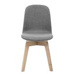 Chaises rembourrées Stig I (lot de 2) Tissu - Tissu Vesta : Gris foncé - Chêne