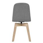 Chaises rembourrées Stig I (lot de 2) Tissu - Tissu Vesta : Gris foncé - Chêne