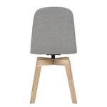 Chaises rembourrées Stig I (lot de 2) Tissu - Tissu Vesta : Gris - Chêne