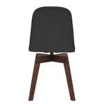 Chaises rembourrées Stig I (lot de 2) Tissu - Tissu Vesta : Anthracite - Noyer