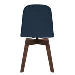 Chaises rembourrées Stig I (lot de 2) Tissu - Tissu Vesta : Bleu - Noyer