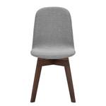 Chaises rembourrées Stig I (lot de 2) Tissu - Tissu Vesta : Gris foncé - Noyer