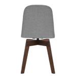 Chaises rembourrées Stig I (lot de 2) Tissu - Tissu Vesta : Gris foncé - Noyer