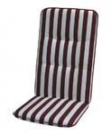 Cuscino Basic Line A righe bordeaux e bianche Con supporto nella parte inferiore 100 x 50 cm