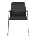 Chaises Focus (lot de 2) Tissu / Acier - Tissu Kira II : Anthracite