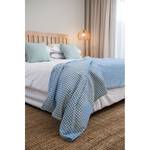 Sprei Protea Throw Asterisk Geweven stof - Lichtblauw/wit