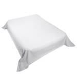 Sprei T-Natural Squares textielmix - Wit/lichtgrijs