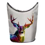 Wasmand majestic deer geweven stof - lichtbeige