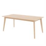 Table Knoppe Partiellement en bois massif - Placage chêne - Chêne - 200 x 100 cm