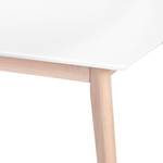 Table Knoppe Partiellement en bois massif - Chêne / Blanc - Chêne - 200 x 100 cm