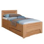 Teilmassives Komfortbett Valerie III Erle - 100 x 220cm - 1 Bettkasten