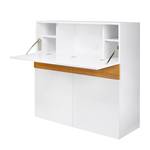 Secretaire Focus mat wit / eikenhout - Wit/eikenhout