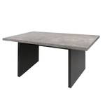 Table Detroit I Imitation béton / Noir mat