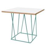 Table d’appoint Hueva Vert - Blanc - Bois manufacturé - Métal - 50 x 45 x 50 cm