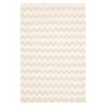 Tapis Blair Dhurrie Tissu mélangé - Beige / Blanc - 120 x 180 cm