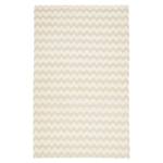 Tapis Blair Dhurrie Tissu mélangé - Beige / Blanc - 160 x 230 cm