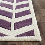 Teppich Brenna Violett - Weiß - Textil - 90 x 2 x 150 cm
