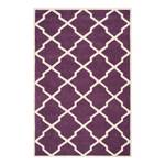 Teppich Carbone Violett - Weiß - Textil - 185 x 2 x 275 cm