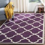 Teppich Carbone Violett - Weiß - Textil - 185 x 2 x 275 cm