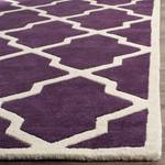 Teppich Carbone Violett - Weiß - Textil - 185 x 2 x 275 cm