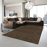 Tapis Carpi Fibres synthétiques - Marron / Marron café - 160 x 230 cm