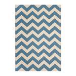 In-/Outdoorteppich Chelsea Blau/Beige - Maße: 60 x 109 cm - 60 x 109 cm