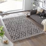 Tapis épais Chess Fibres synthétiques - Gris / Crème