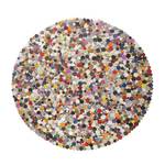 Tapis Circle Multi Cuir de vache multicolore