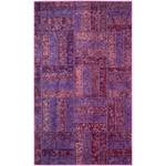 Tapis Cordova Fibres synthétiques - Violet foncé / Bordeaux - 90 x 150 cm