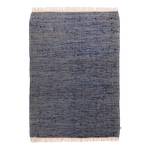 Teppich Cotton Jeansblau - 80 x 150 cm