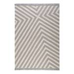 Teppich Edgy Corners (handgewebt) Mischgewebe - Grau / Creme - 130 x 190 cm