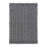 Tapis Ethno Pattern Coton - Noir