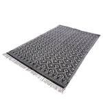 Tapis Ethno Pattern Coton - Noir