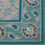 Tapijt Flow IX geweven stof - turquoise/beige - 120x170cm